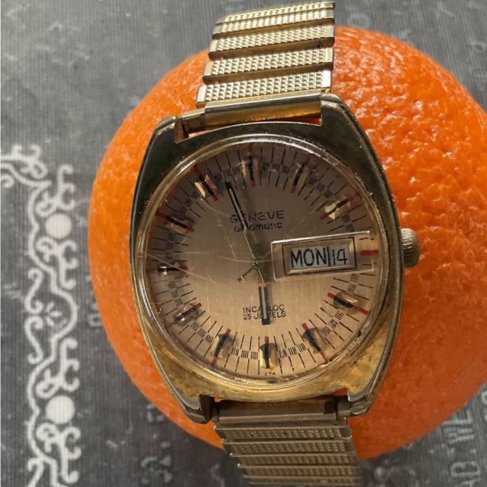 Gold Automatic Watch Eta-geneve